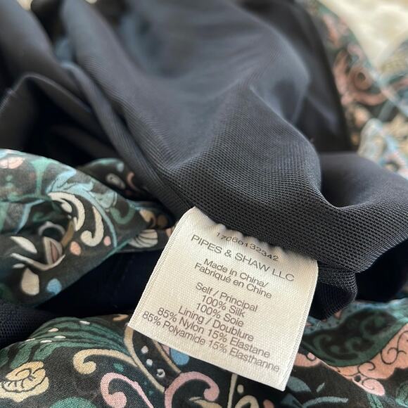 Veronica Beard Peyton Strapless Ruched Midi Dress Size 0 Paisley Print Cocktail - Picture 13 of 16